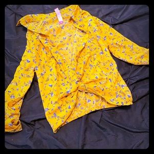 Floral Long Sleeve Crop Button Up